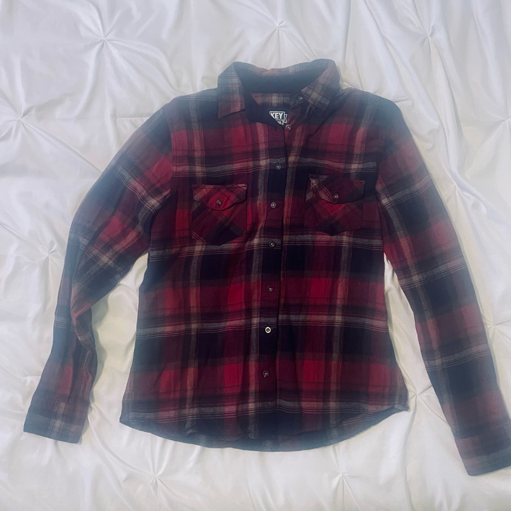 Key est. 1908 woman’s button up flannel shirt as SR